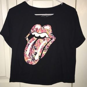 Rolling Stones Cropped T-Shirt